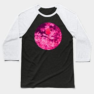 Pink Summer Rose Baseball T-Shirt